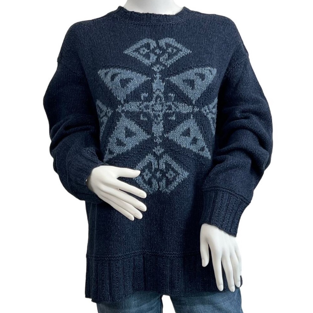 NWT Women's Polo by Ralph Lauren Hand Knit Sweater Snowflake Aztec Design